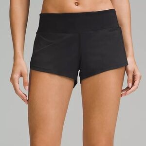 lululemon speed up low rise shorts black